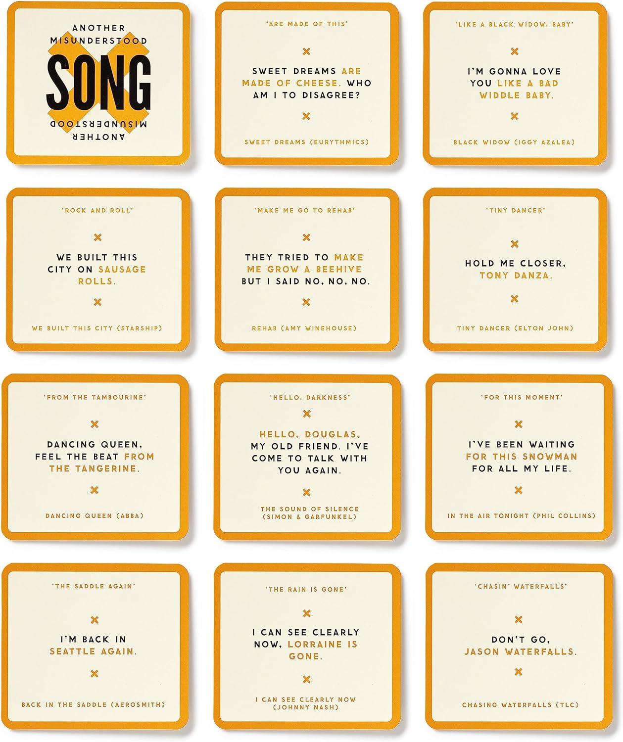 Misunderstood Songs Card Game
