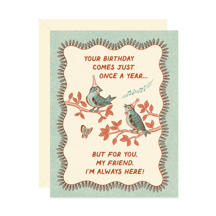 Bird Friends Birthday Card