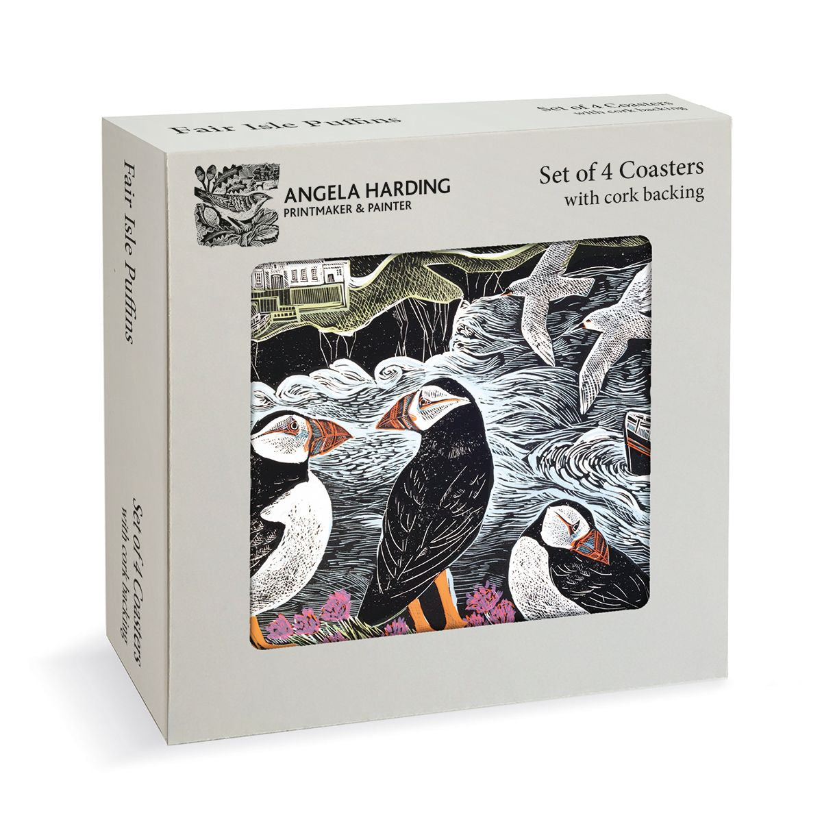 Fair Isle Puffins Coasters