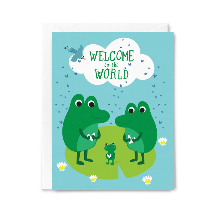 Welcome To The World Frog Baby Card