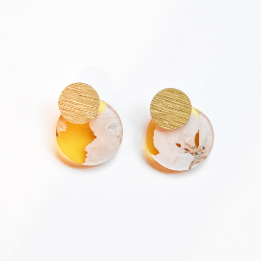 Ecoresin Disc Stud Earrings