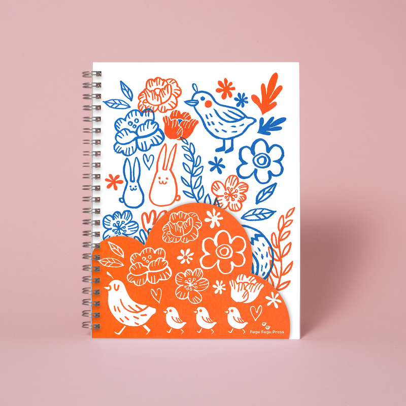 Fox Garden Softcover Blank Notebook