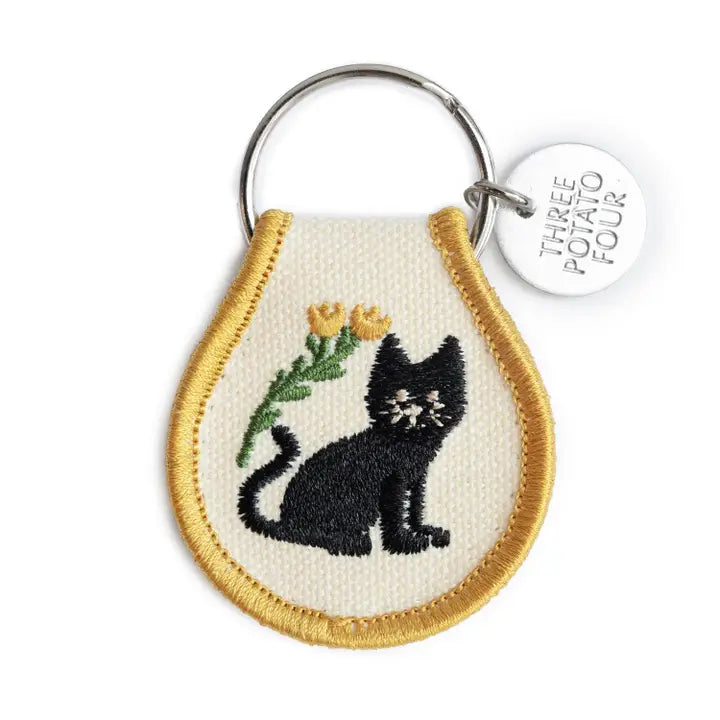 Patch Keychain: Black Cat
