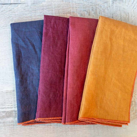 Linen Cloth Napkins - Flannel Mix