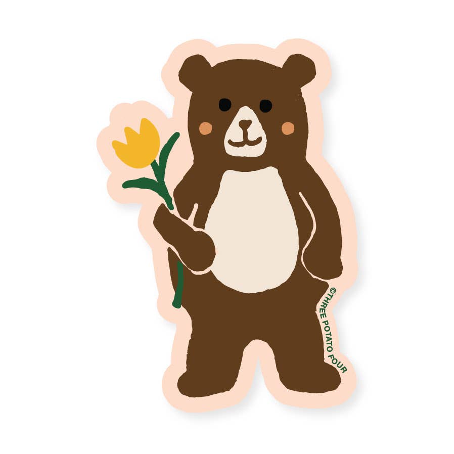 Flower Bear Sticker