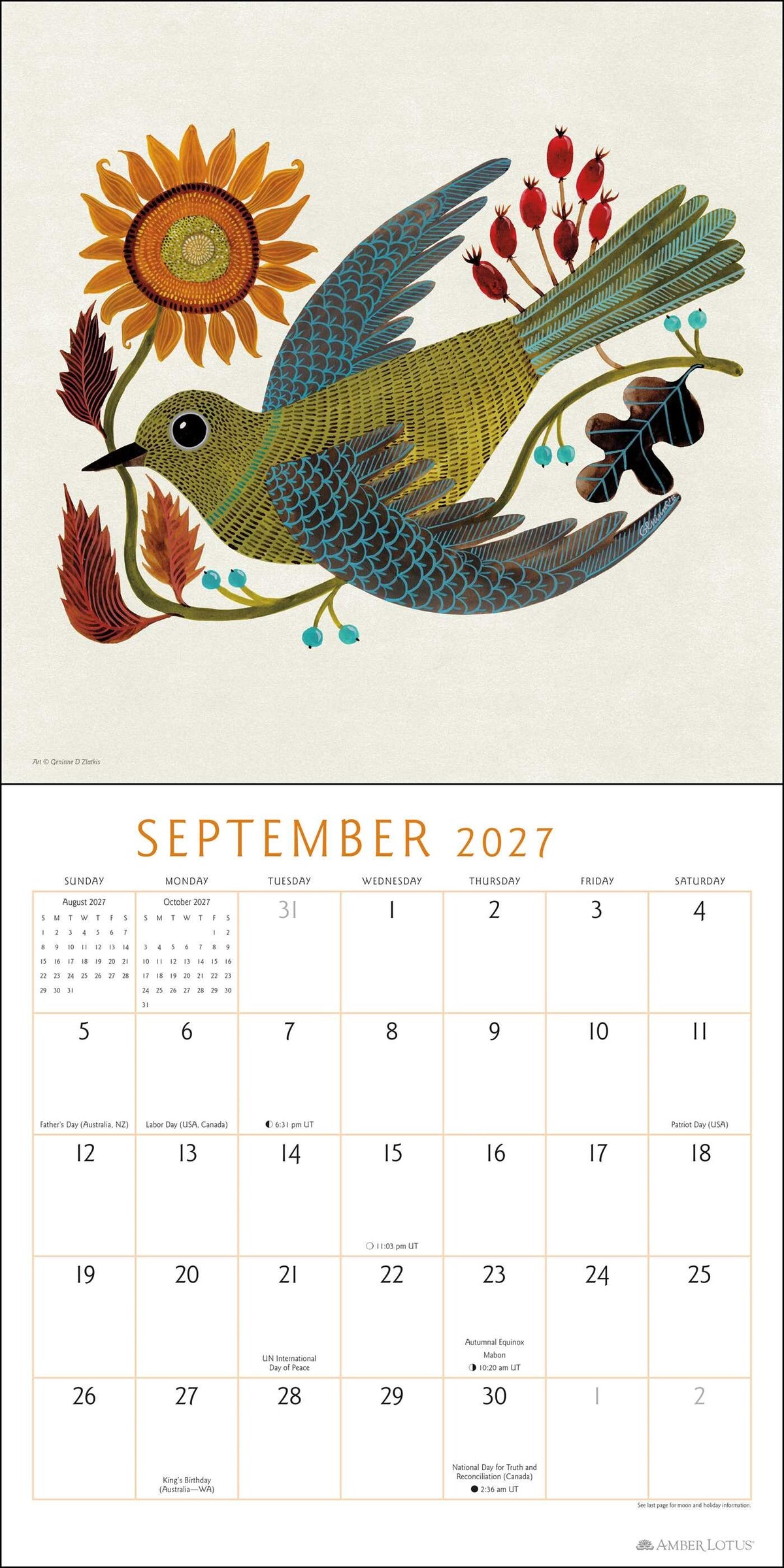 Feathered Friends 2027 Wall Calendar