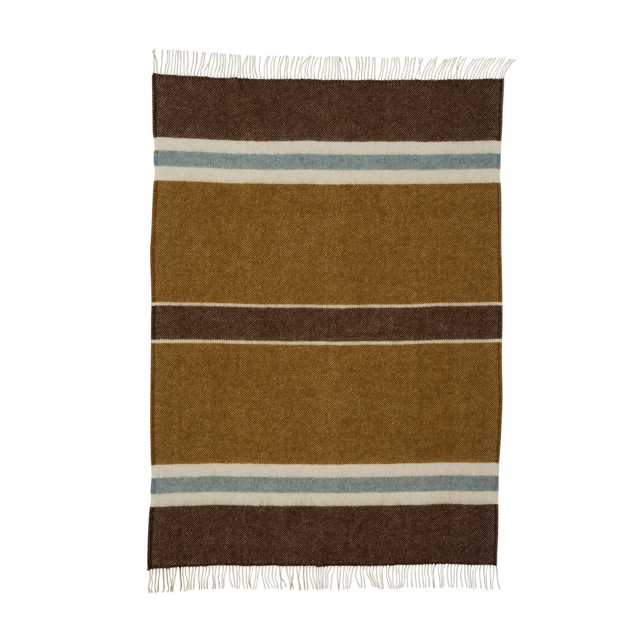 Gotland Striped Walnut Lambswool Throw