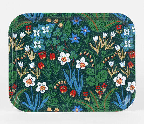 Little Witch Hazel Floral Birchwood Tray