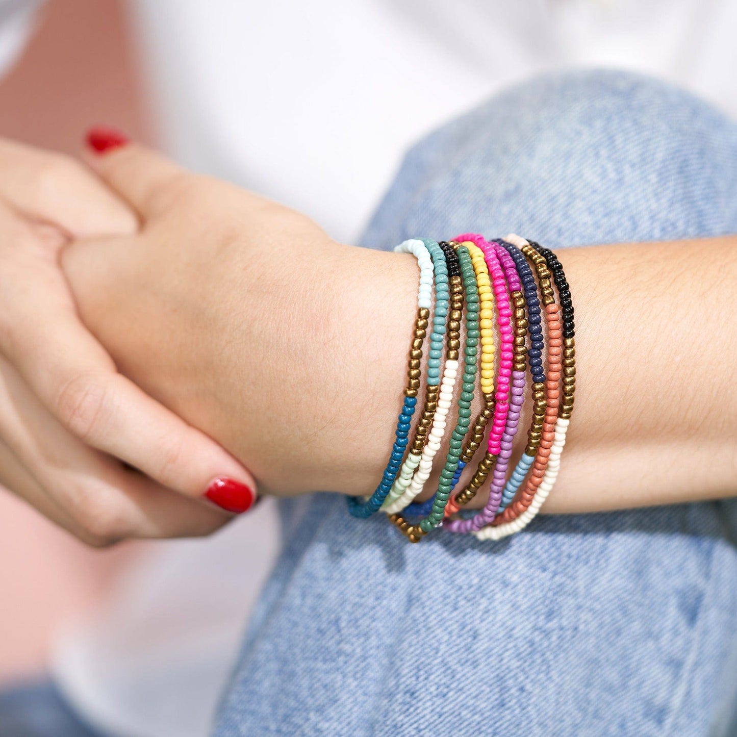 Sage Beaded Bracelet
