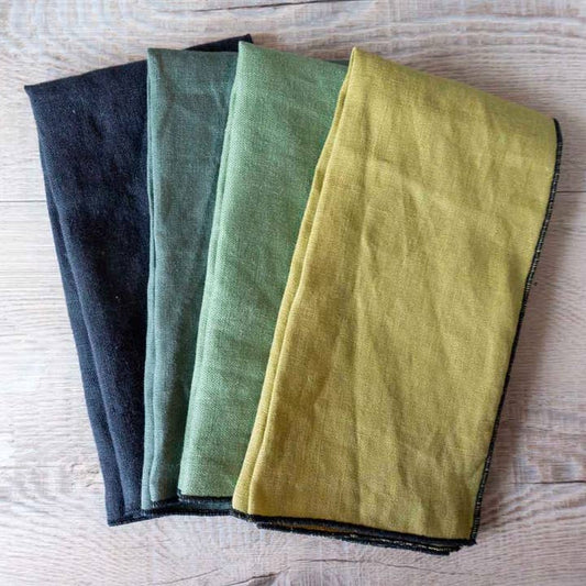 Linen Cloth Napkins - Grasshopper Mix