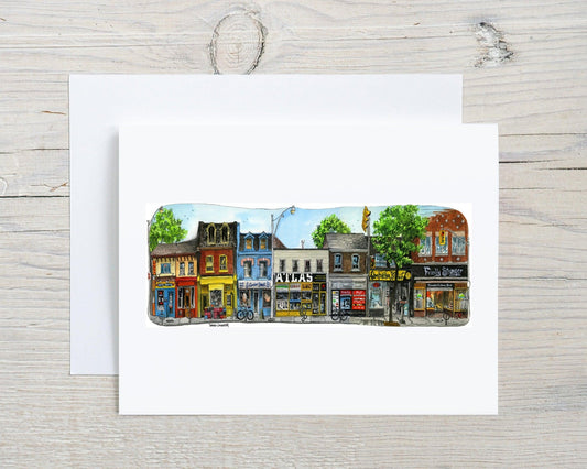 Queen and University Toronto Card