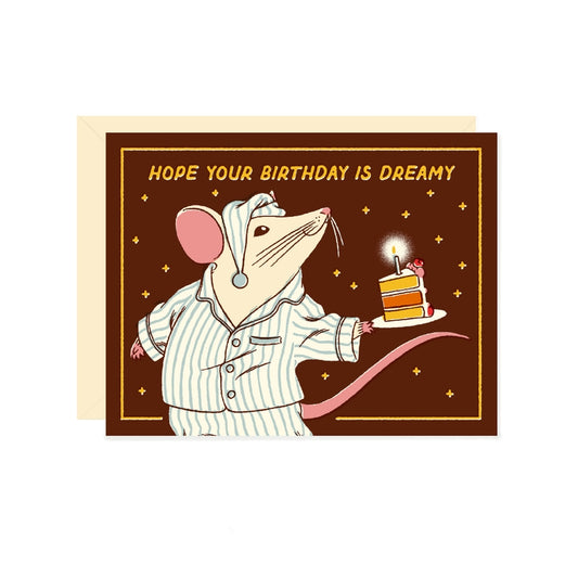 Dreamy Mouse Birthday Card