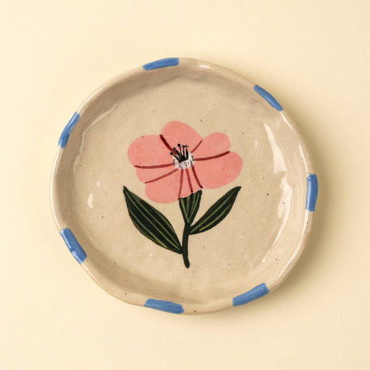 Flora Pottery Mini Dish, Rose