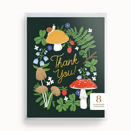 Mushroom Thank You Boxed Cards