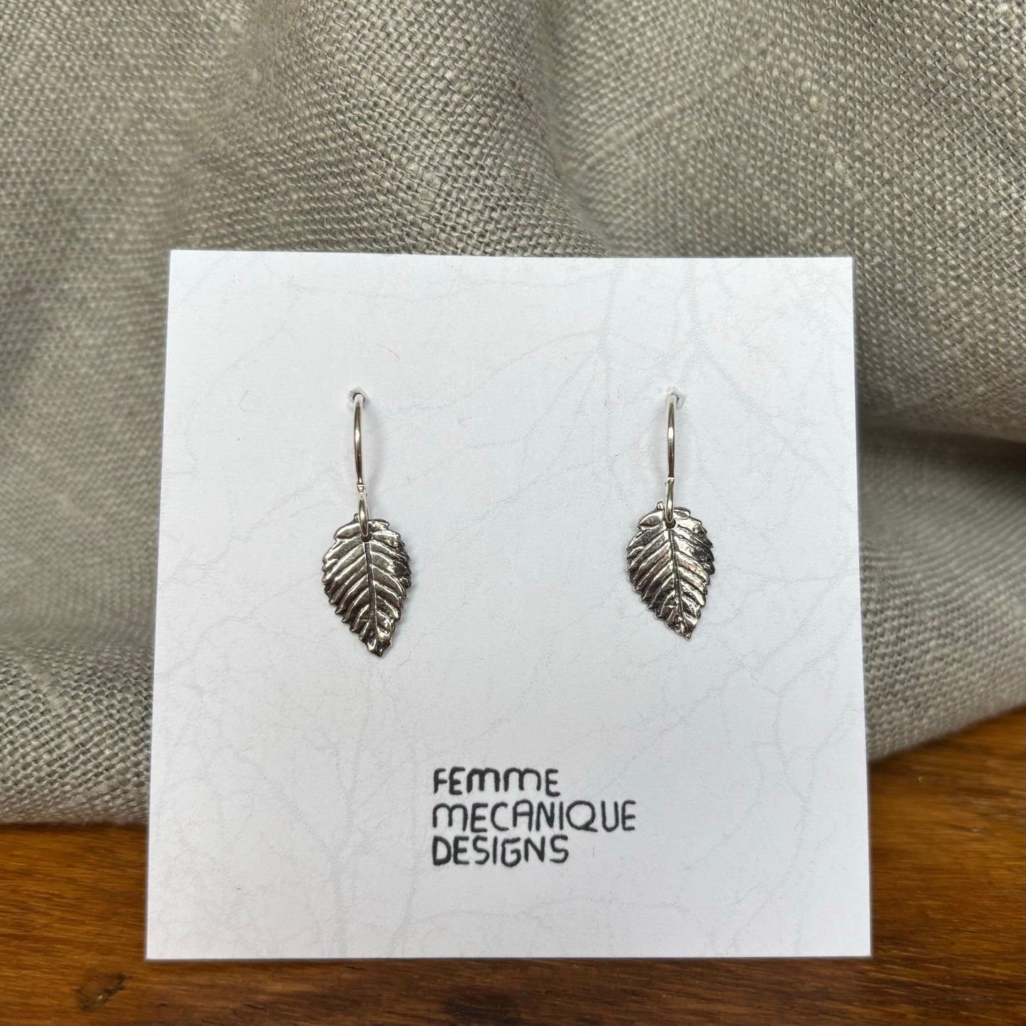 Elm Leaf Dangle Earrings