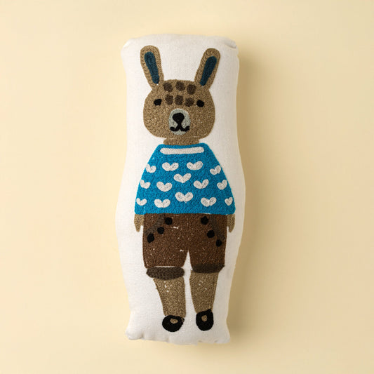 Embroidered Bunny Cushion