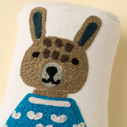 Embroidered Bunny Cushion