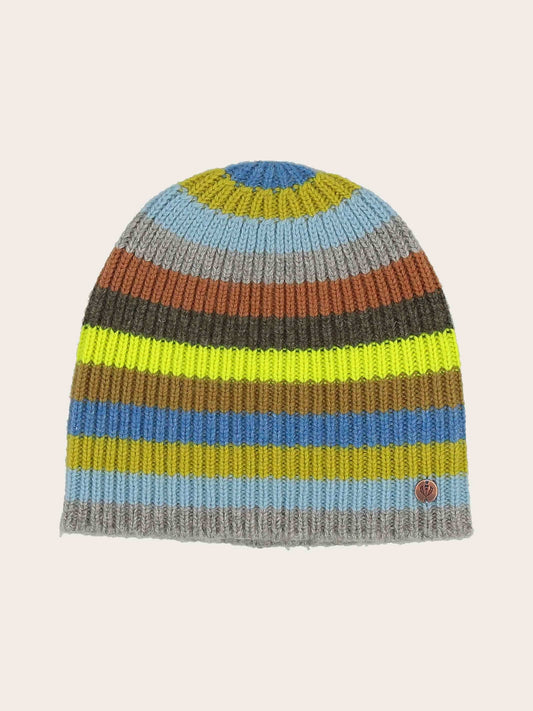 Pure Wool Striped Knit Hat