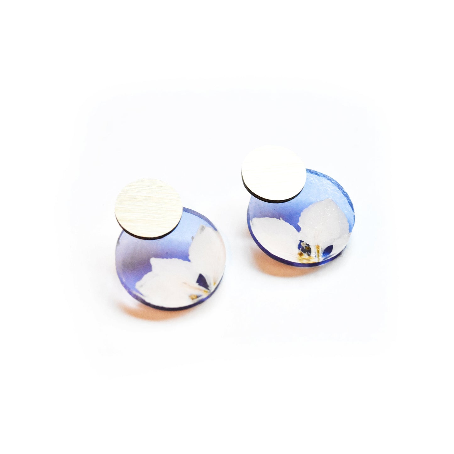 Ecoresin Disc Stud Earrings