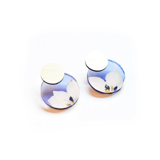 Ecoresin Disc Stud Earrings