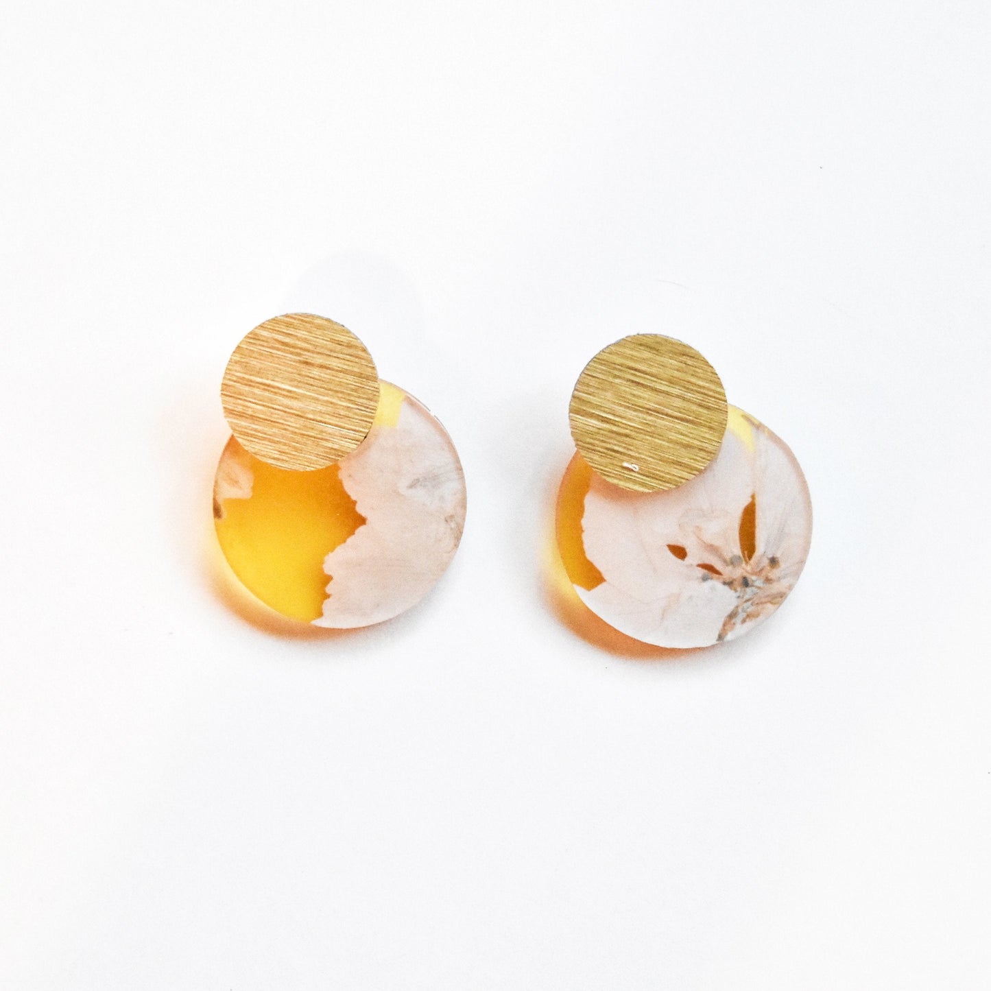 Ecoresin Disc Stud Earrings