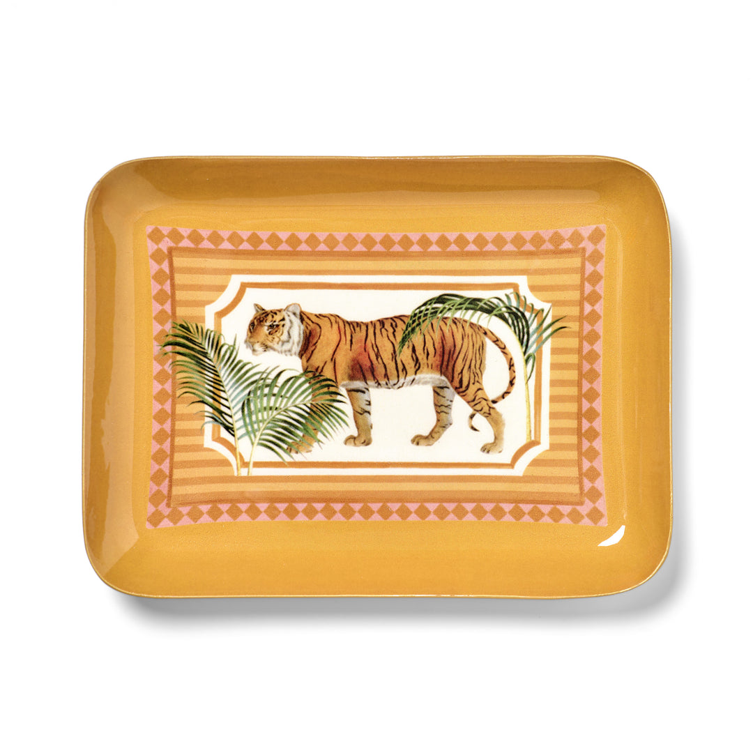 Tiger Rectangular Enamel Tray
