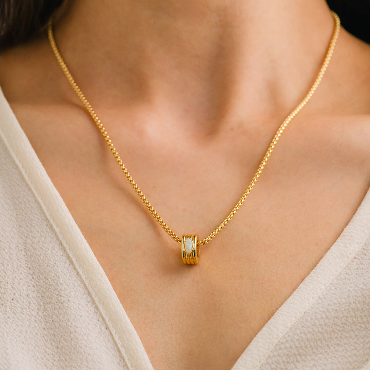Marquise Groove Necklace