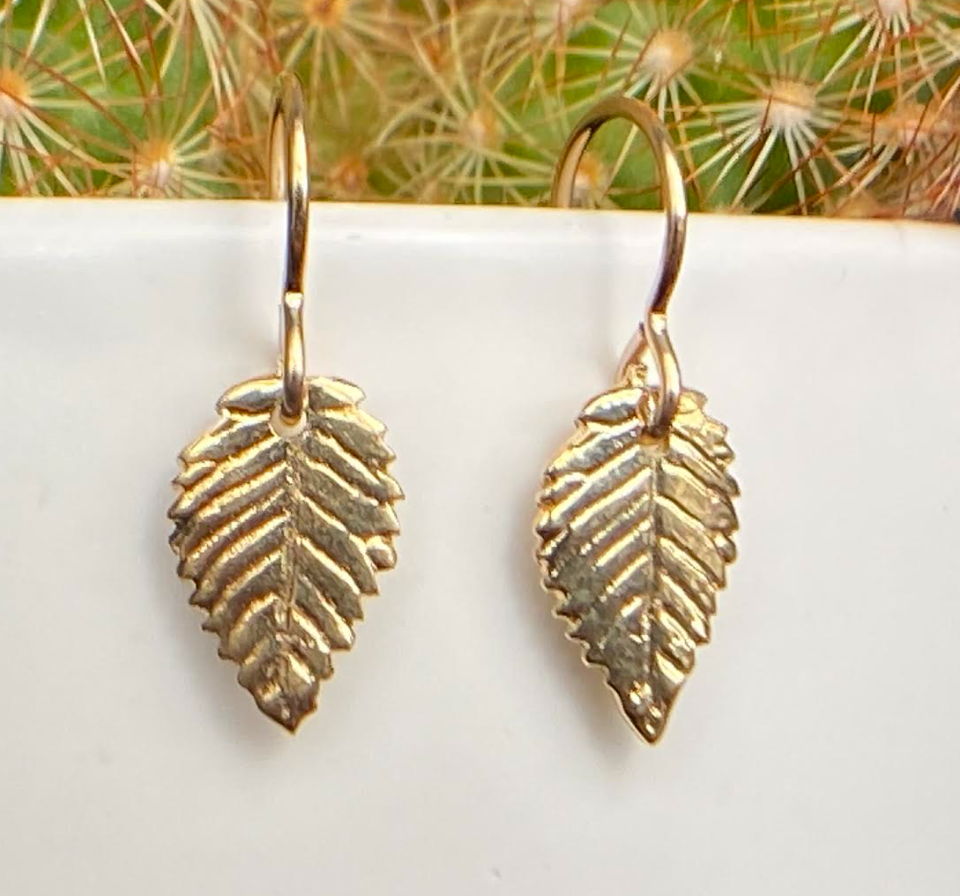 Elm Leaf Dangle Earrings