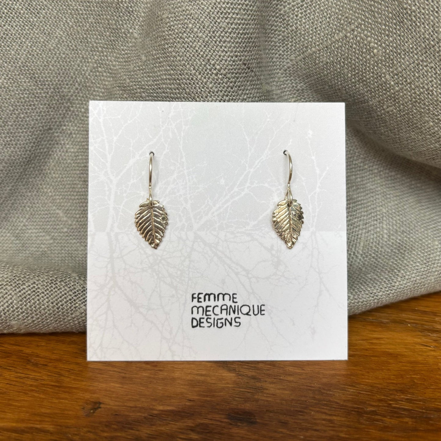Elm Leaf Dangle Earrings