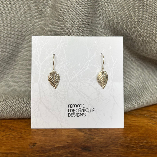 Elm Leaf Dangle Earrings