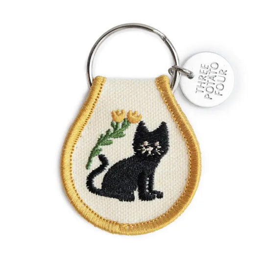 Patch Keychain: Black Cat