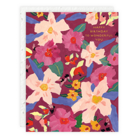 Flowers For Sunday Birthday Card