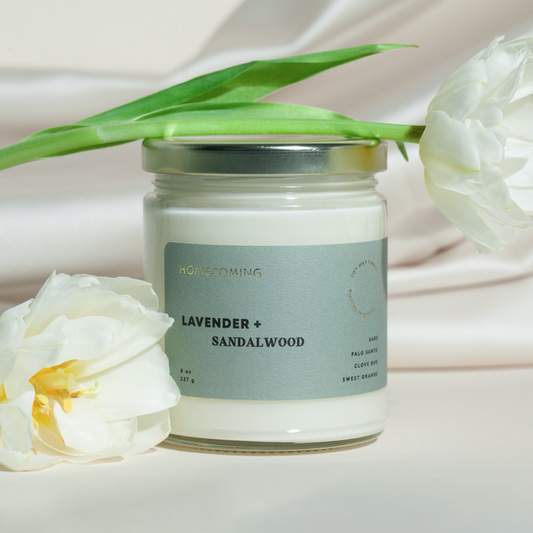 Lavender + Sandalwood Soy Wax Candle