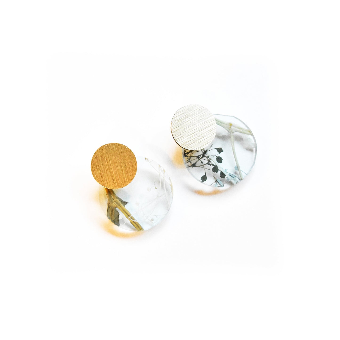 Ecoresin Disc Stud Earrings