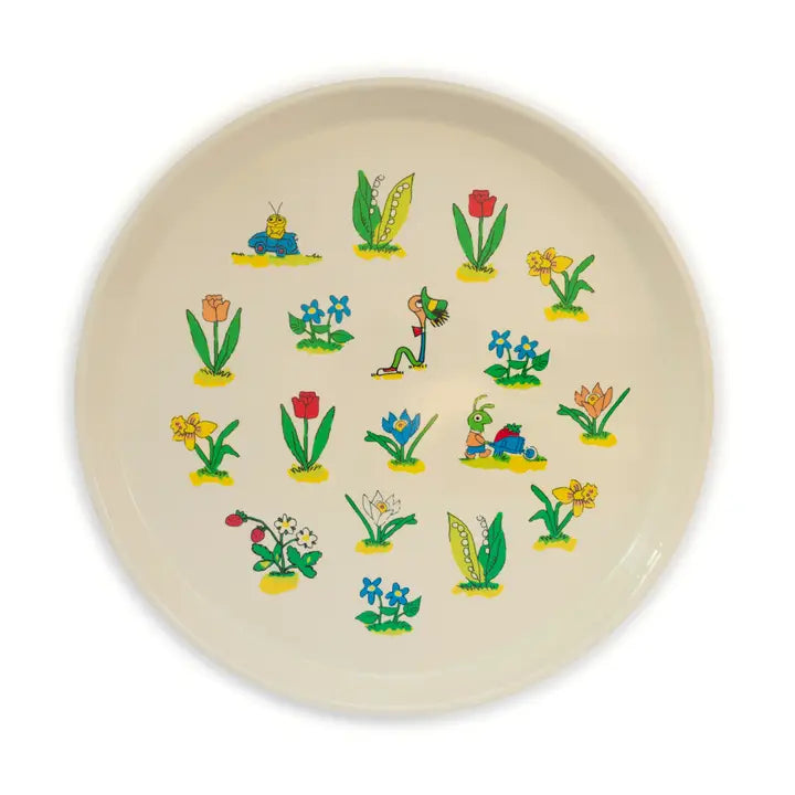 Richard Scarry Large Vintage Round Tray: Floral