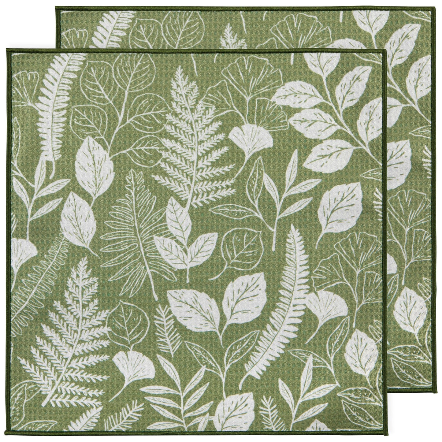 Fern and Frond Recycled Microfibre Dishcloth Set