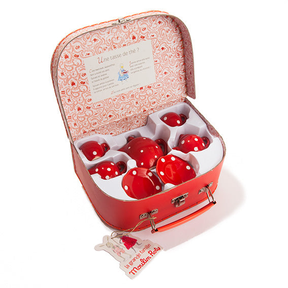Red Ceramic Tea Set