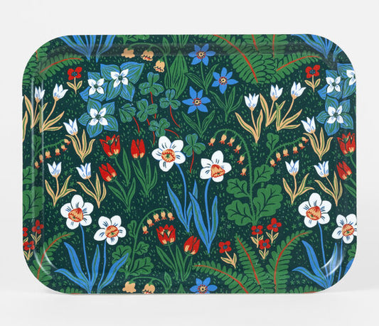 Little Witch Hazel Floral Birchwood Tray