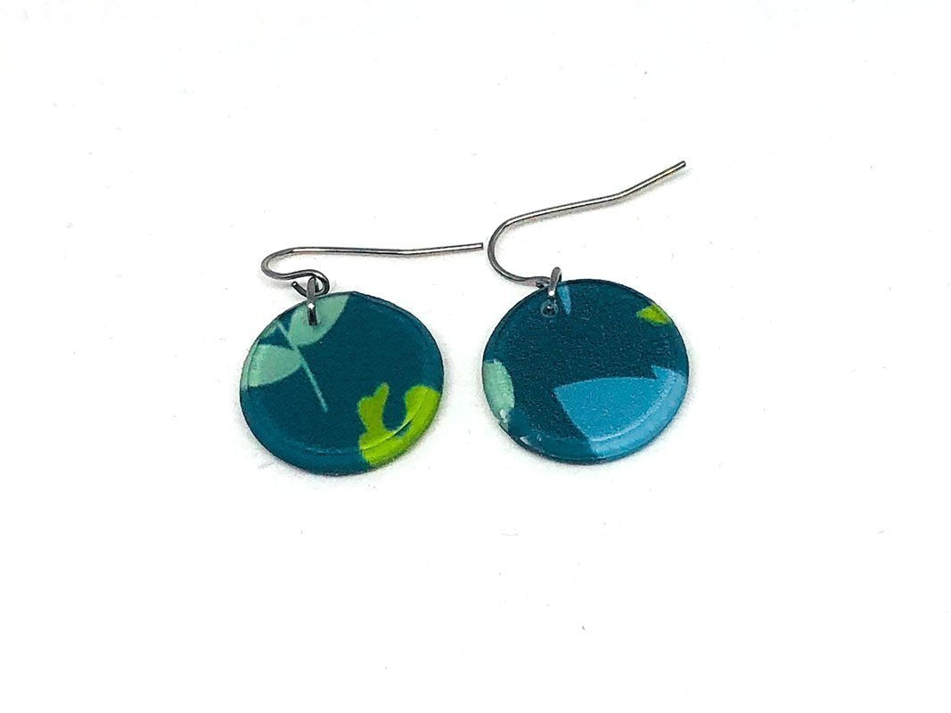 Ecoresin Circle Earrings