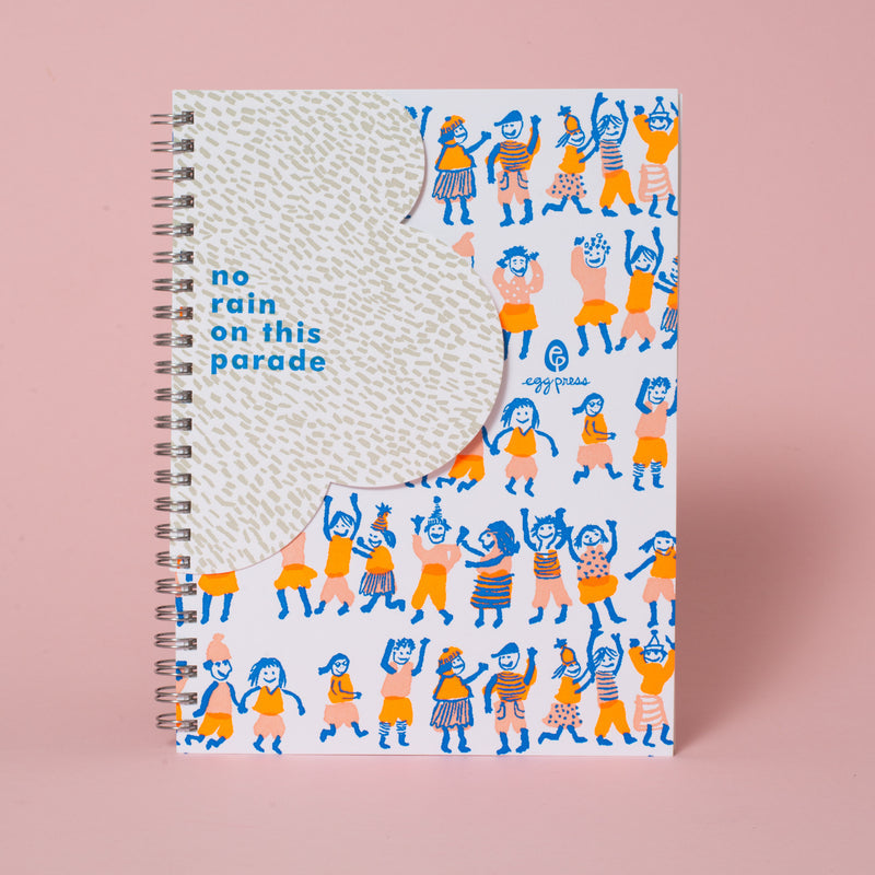 Rainy Day Parade Softcover Blank Notebook