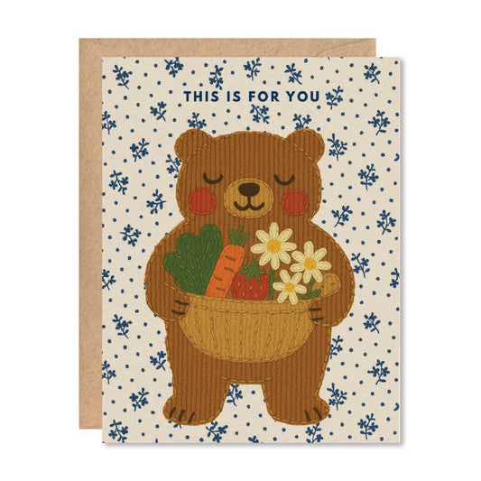"This Is For You" Gift Bear Card