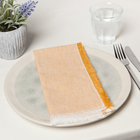 Ochre Yellow Chambray Napkins